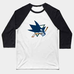 Sharks Canucks Logo Mashup Baseball T-Shirt